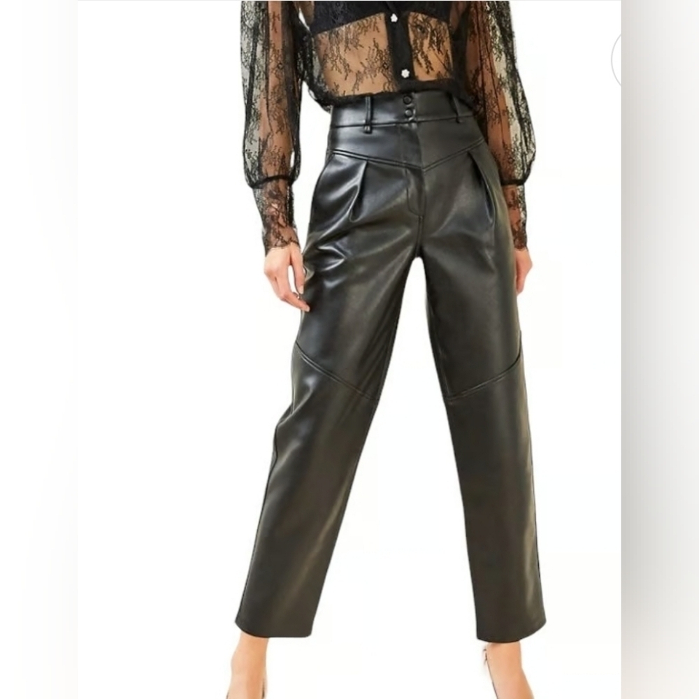 NWOT ARITIZIA Le fou Wilfred 80’s inspired faux leather pants SZ 4